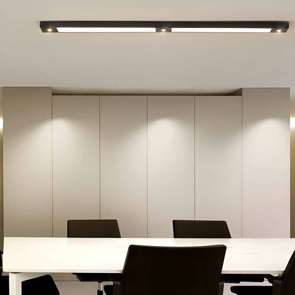 Linear Ceiling Pendant Light Black Modern Iron Light