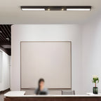 Linear Ceiling Pendant Light Black Modern Iron Light