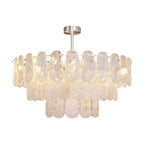 Midcentury Modern Chandelier Full-Copper Glass Ceiling Light