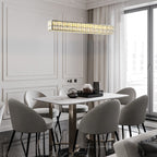 Linear Crystal Light Luxury Modern Rectangular Ceiling Light
