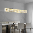 Linear Crystal Light Luxury Modern Rectangular Ceiling Light