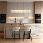 Linear Crystal Light Luxury Modern Rectangular Ceiling Light