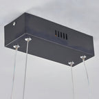 Linear Island Suspended Lighting Fixture: Modern LED Pendant Light for Dining Room