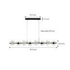 Linear Pendant Chandelier Nordic Modern Electroplated