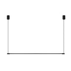 Linear Pendant Light Fixture Minimalist LED Black Ceiling Light