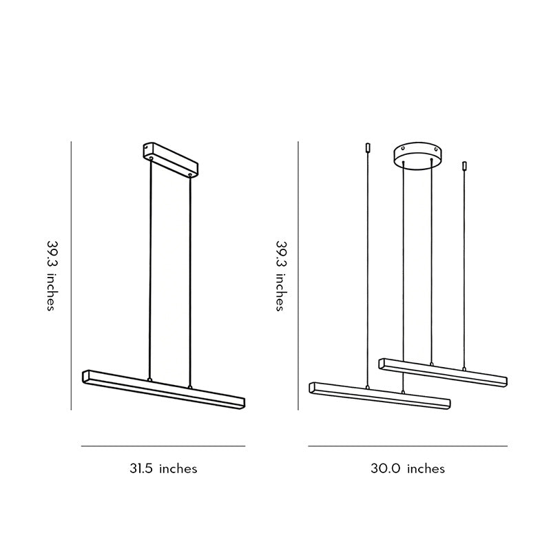 Linear Pendant Light Fixtures Modern Country Style Light