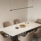 Linear Pendant Light Fixture Minimalist LED Black Ceiling Light