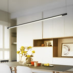 Linear Pendant Light Fixture Minimalist LED Black Ceiling Light