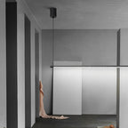 Linear Pendant Light Fixture Minimalist LED Black Ceiling Light