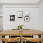Linear Pendant Light Fixture Minimalist LED Black Ceiling Light