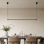Linear Pendant Light Fixture Minimalist LED Black Ceiling Light