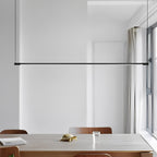 Linear Pendant Light Fixture Minimalist LED Black Ceiling Light