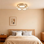 Crystal Flush Mount Ceiling Light Full Copper Modern Lamp