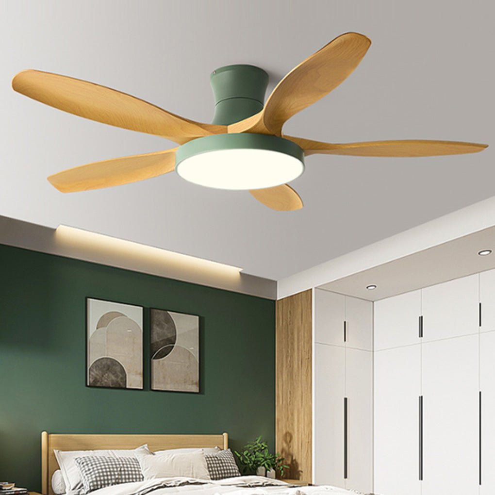 Living Room Ceiling Fan with Lights Modern Silent Inverter Lamp