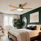 Living Room Ceiling Fan with Lights Modern Silent Inverter Lamp