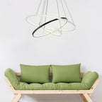 Adjustable Circles LED Dimmable with Remote Modern Chandeliers Ceiling Light