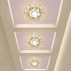 Flower Effect Entryway Lighting Crystal Metal LED Flush Mount Ceiling Light for Baby Kids