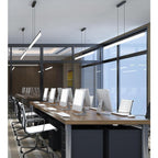 Modern Aluminum Acrylic Pendant Lights Elongated Linear Ceiling Lights