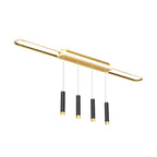 Long Circular Three Step Dimming LED Modern Ceiling Light Fixture Hanging Lamp
