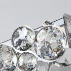 Silver Pendant Light Crystal Design Contemporary Chic Ceiling Light