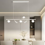 5/7 Spotlights White Long LED Linear Lights Nordic Three Step Dimming Pendant Light