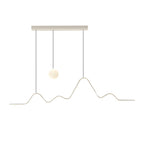 Waves Mountain Moon 3 Step Dimming Modern Dining Room Light with LED Strip