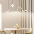 Waves Mountain Moon 3 Step Dimming Modern Dining Room Light with LED Strip