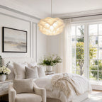 Lotus Flower Pendant Light Nordic LED White Ceiling Light