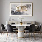 Round Glass Chandelier Featuring a Classic American Ceiling Light