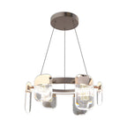 Italian Crystal Chandelier Minimalist Metal Ceiling Light