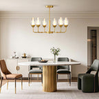 Modern Minimalist Chandelier Full Copper Luxury Ceiling Light