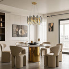 Contemporary Crystal Chandeliers Eye-Protecting Ceiling Light
