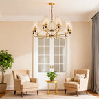 Luxury Chandelier Modern Minimalist Luxury Copper Glass Ceiling Light
