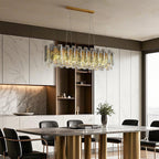 Contemporary Crystal Chandeliers Eye-Protecting Ceiling Light