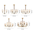 Luxury Chandelier Modern Minimalist Luxury Copper Glass Ceiling Light