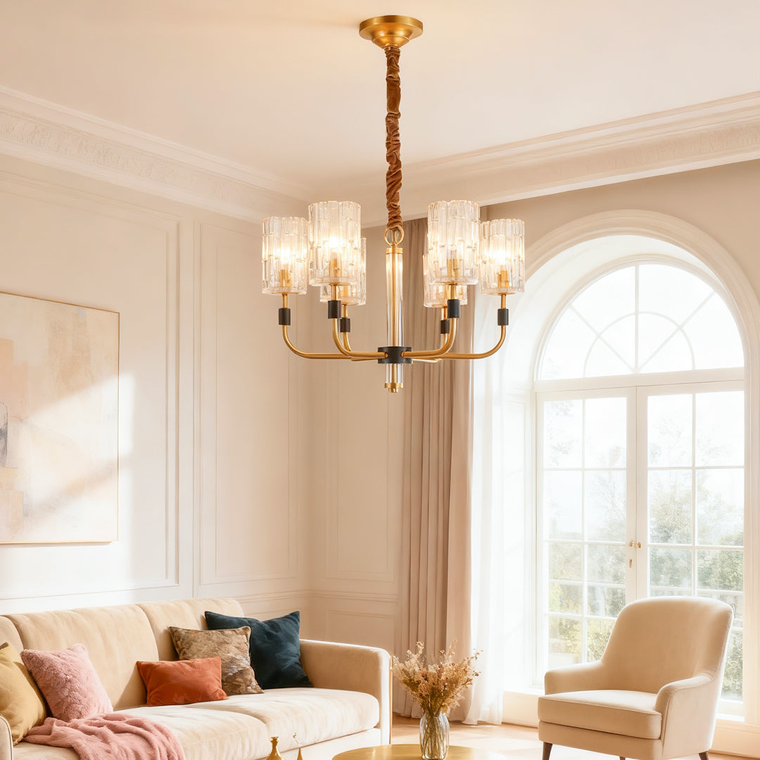 Luxury Chandelier Modern Minimalist Luxury Copper Glass Ceiling Light