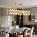 Luxury Crystal Chandeliers American Copper Ceiling Light