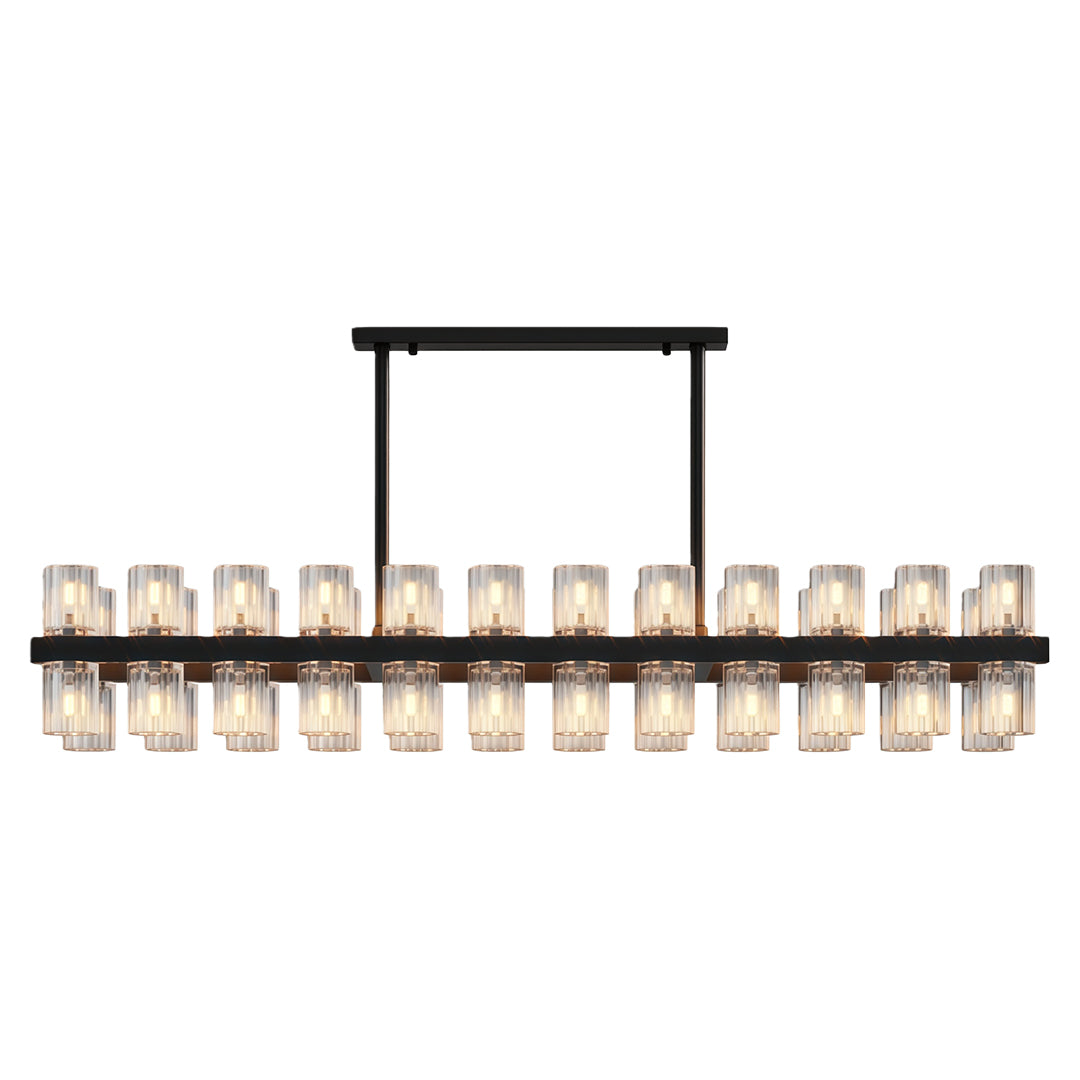Luxury Crystal Chandeliers American Copper Ceiling Light