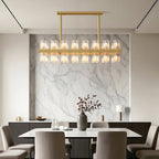 Luxury Crystal Chandeliers American Copper Ceiling Light