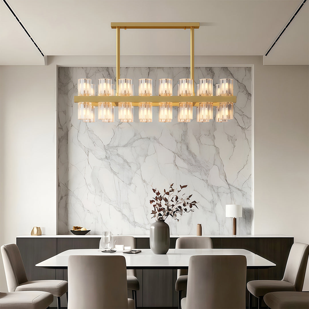 Luxury Crystal Chandeliers American Copper Ceiling Light