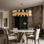 Luxury Crystal Chandeliers American Copper Ceiling Light
