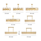 Luxury Crystal Chandeliers American Copper Ceiling Light