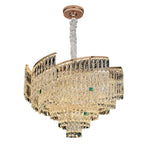 Crystal Pendant Chandelier Luxury Carbon Steel Ceiling Light