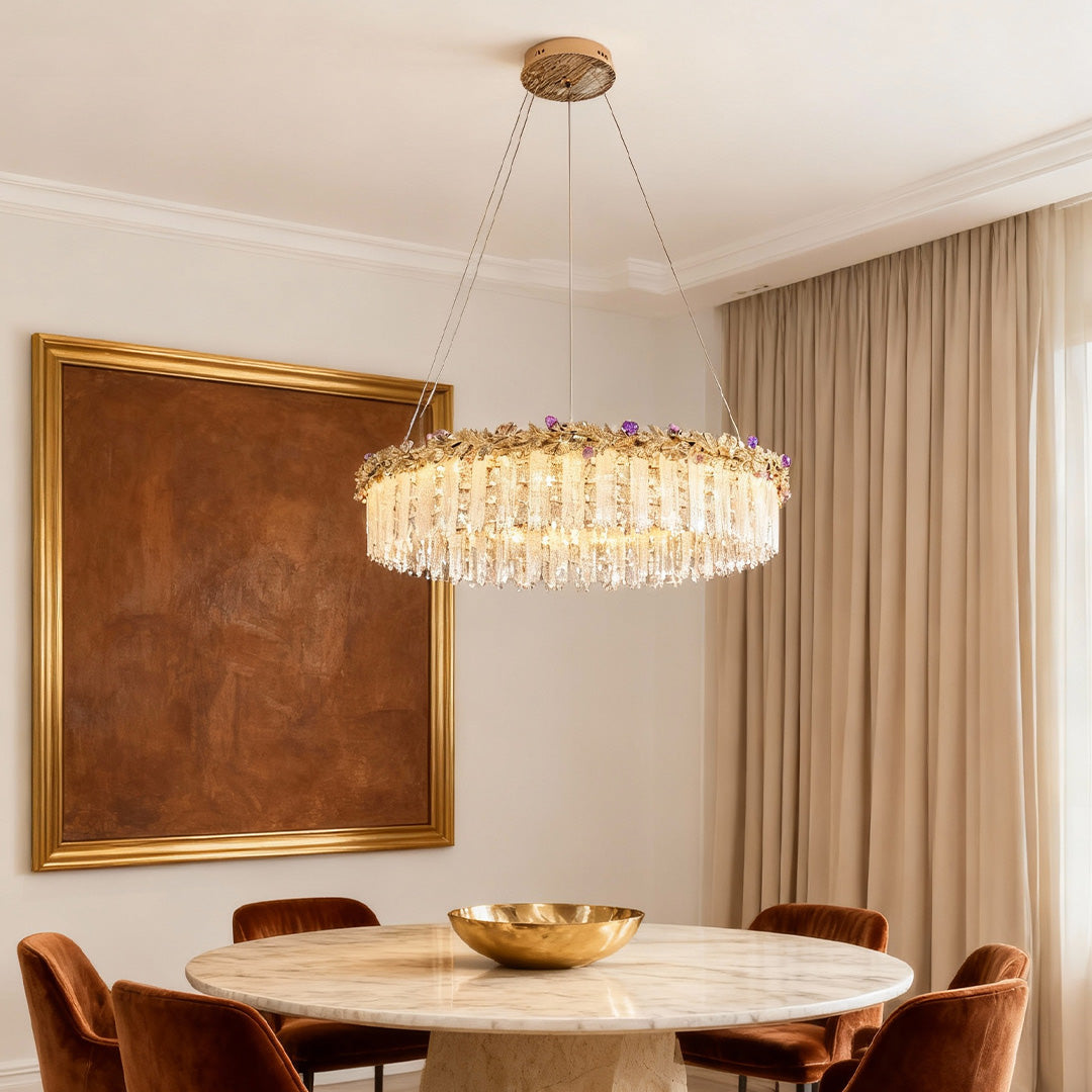 Gold Chandelier Crystal French Minimalist Ceiling Light