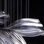 Luxury Flowers Handcrafted Art Glass 3 Step Dimming Modern Chandelier