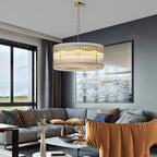 Glass Lamp Shade Chandelier Luxury Iron Ceiling Light