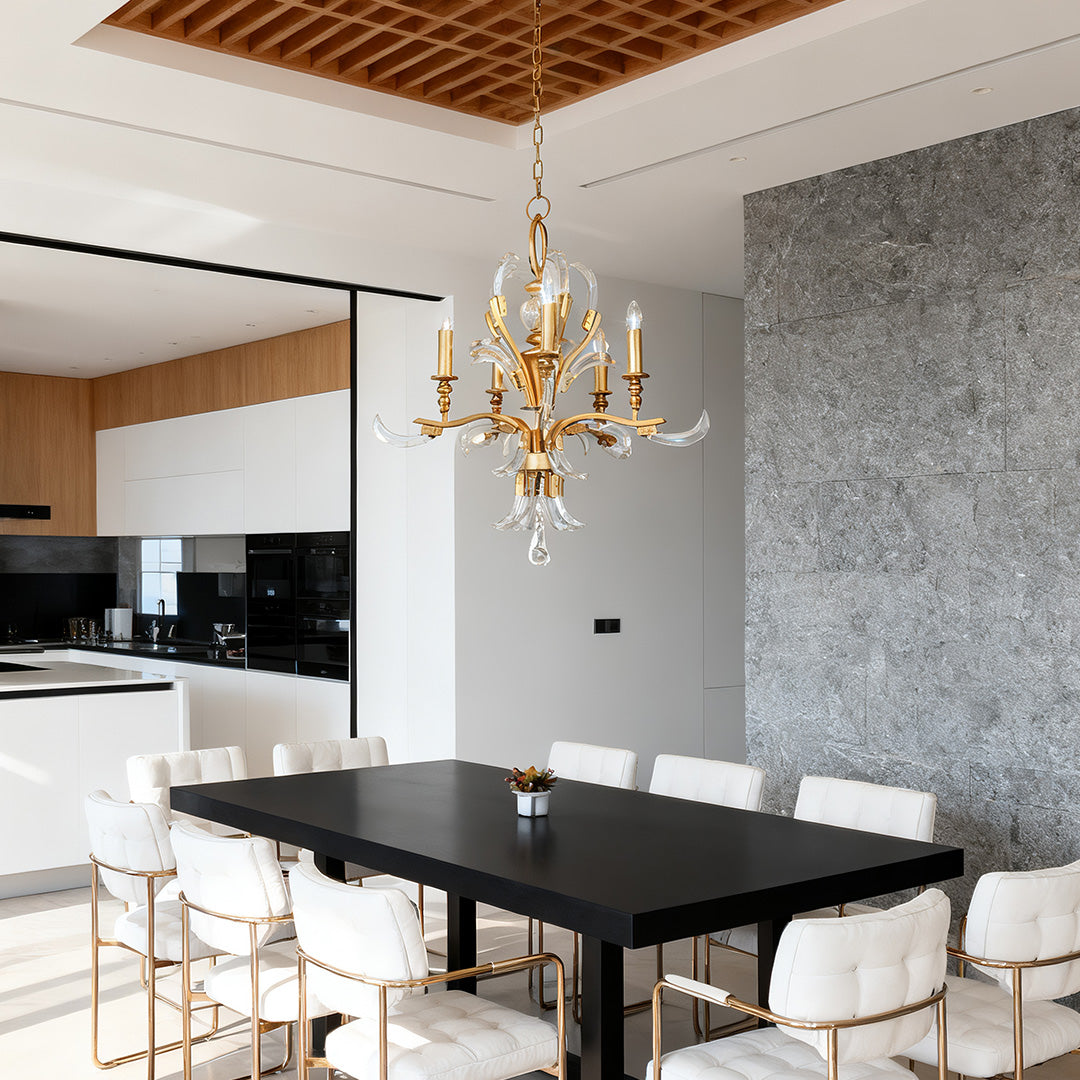 Gold and Crystal chandeliers Luxury Classic Exquisite Ceiling Light