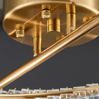 Mobius Light Fixture Luxury Gold Ring Flush Mount Crystal Light