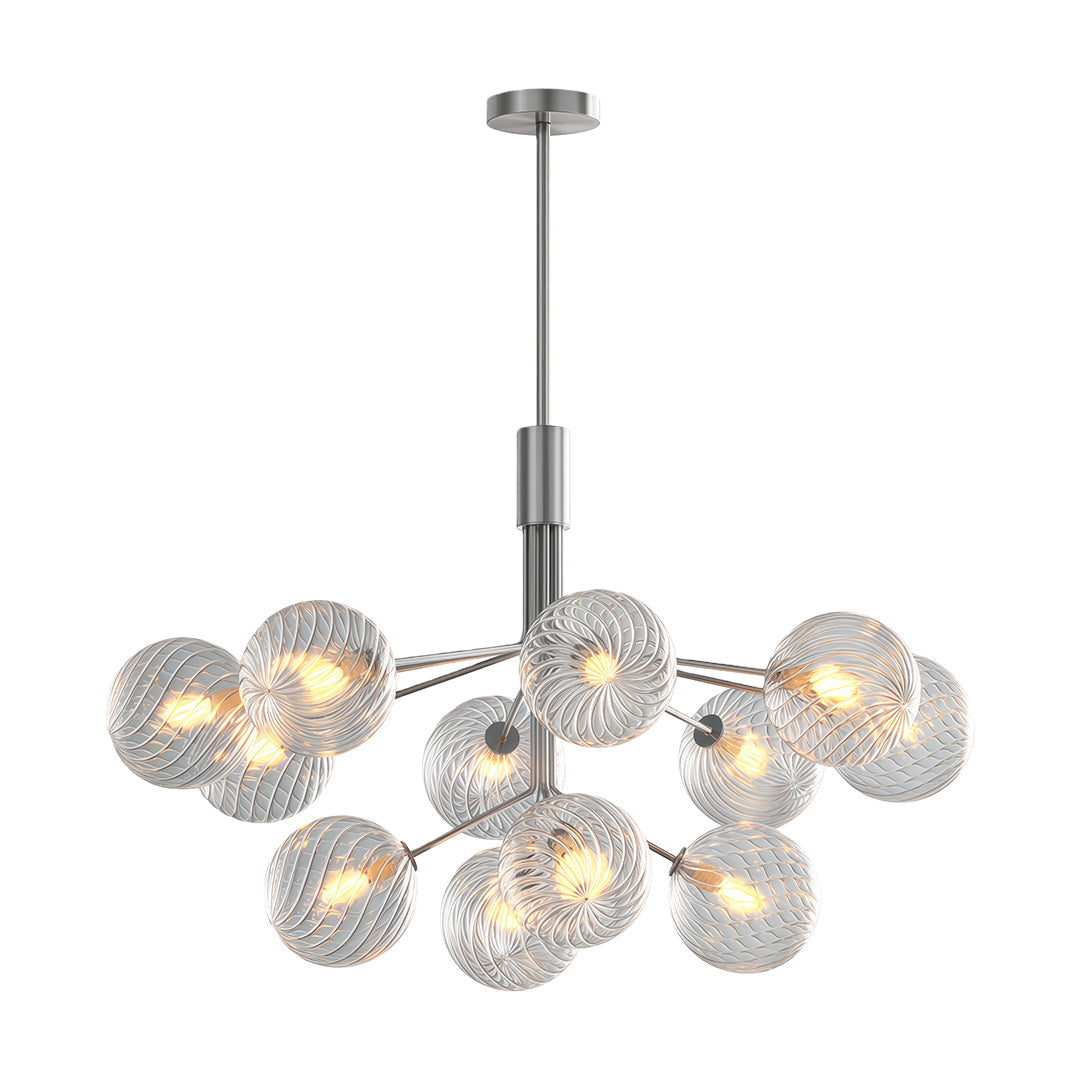 Luxury Modern Chandeliers Solid Copper Glass Ceiling Light