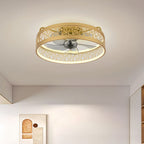 Round Ceiling Fan with Light Nordic Ultra Thin Integrated Fan Light